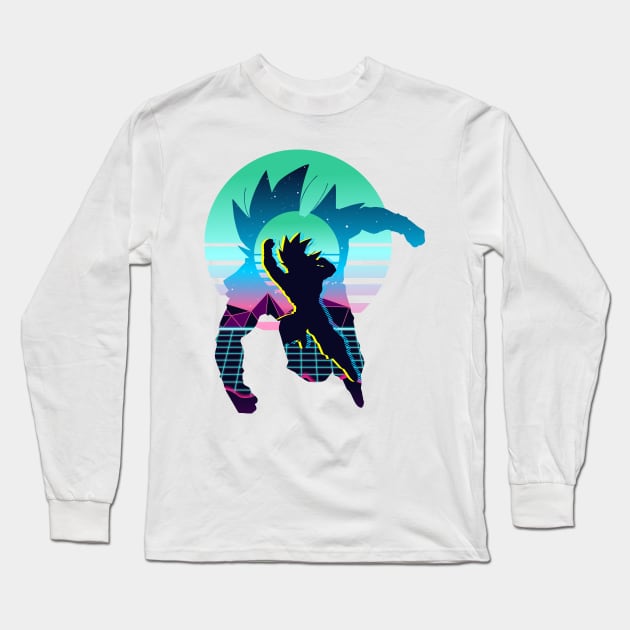 goku super saiyan Long Sleeve T-Shirt by Retro Style